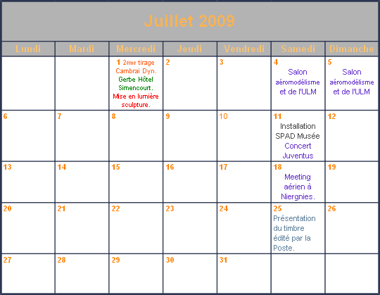 Calendrier